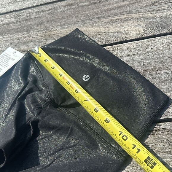 Lululemon Align High-Rise Pant 25" Shine size 2 NWT Radiate Foil Print Black - Picture 4 of 6